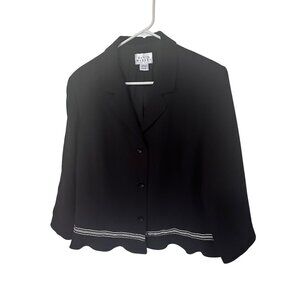 David Warren New York black and white blazer jacket size 16